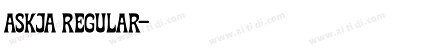 Askja Regular字体转换
